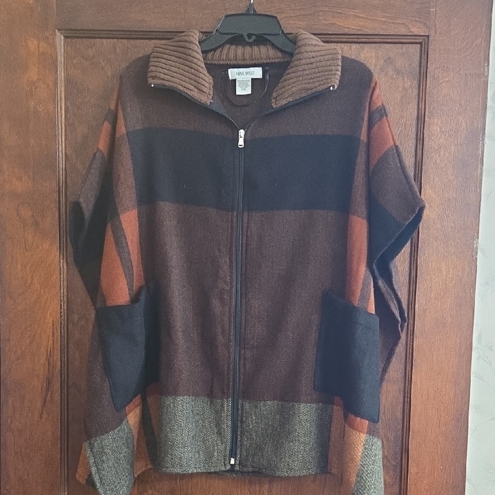 Nine West Brown and Black Striped Jacket